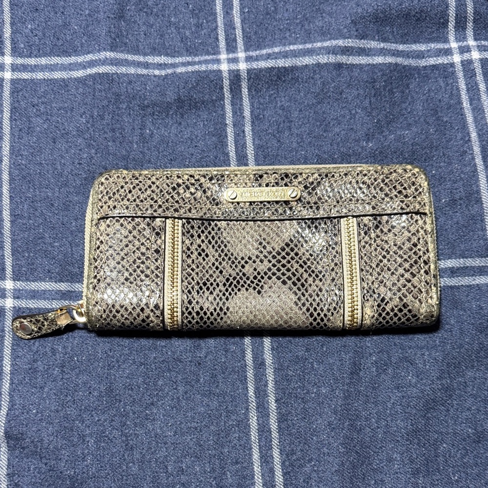 Michael Kors Gold and Brown Textured Wallet